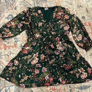 Maurice’s Forest Green Floral Dress 2X